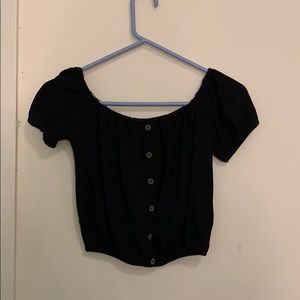 off the shoulder crop top